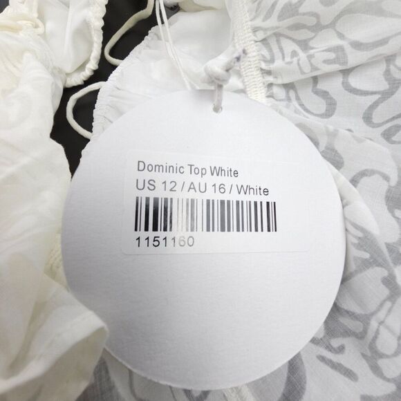 NWT Princess Polly Dominic Top White 90s Y2k Soft Girl Coquette Baddie Resort - Picture 2 of 7